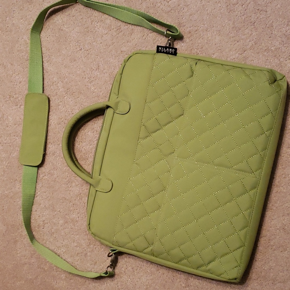 Milano lime green laptop bag